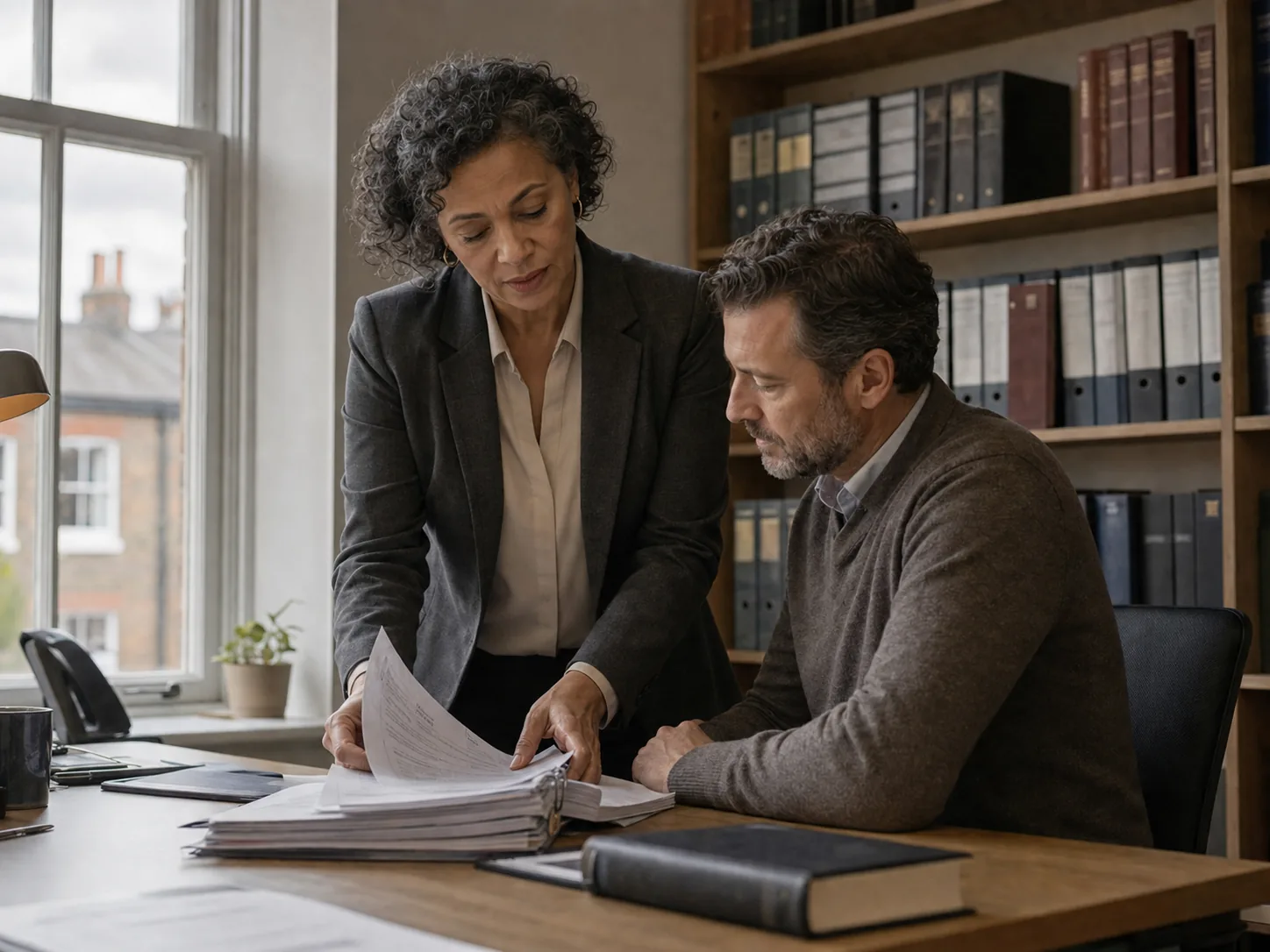 Professional reviewing organised evidence